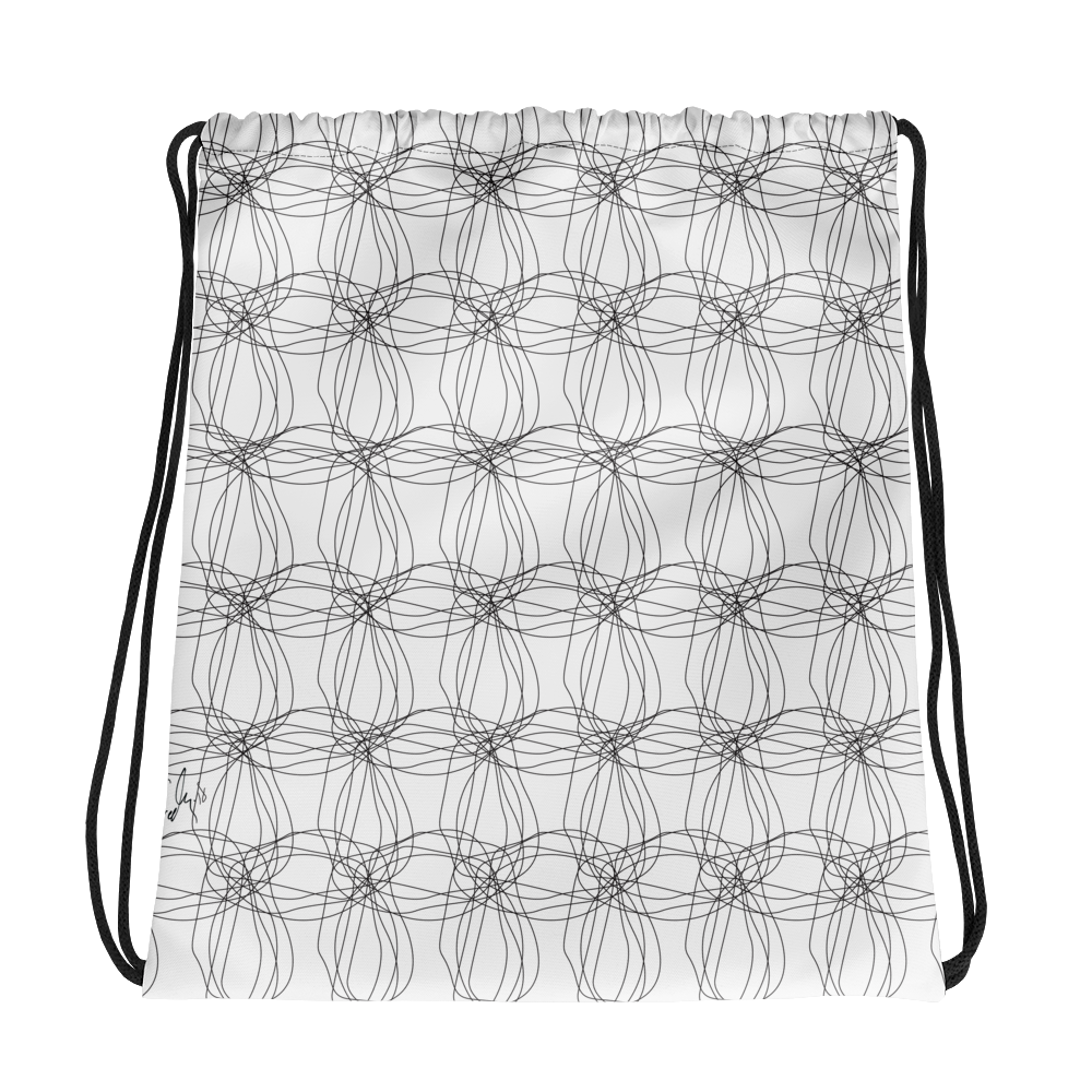 Ornament Graphic Flowers | Drawstring Bag