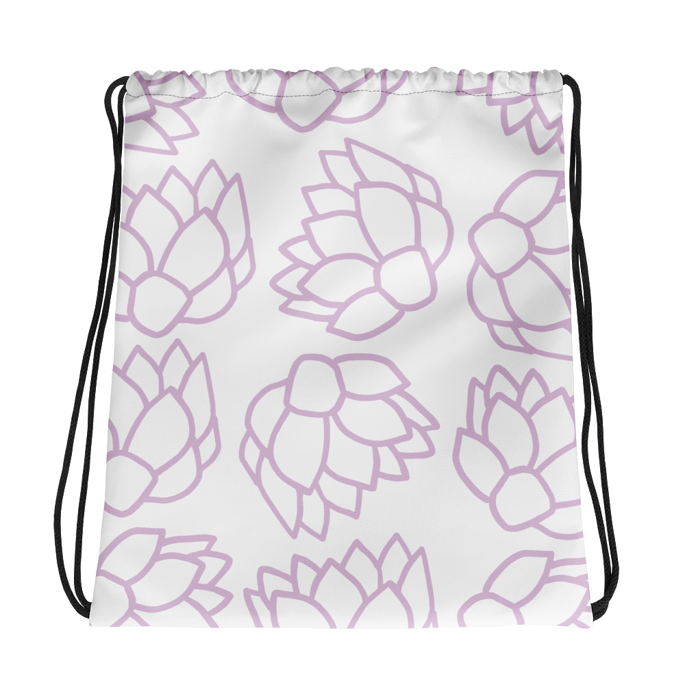 Pink Pastel Flowers | Drawstring Bag